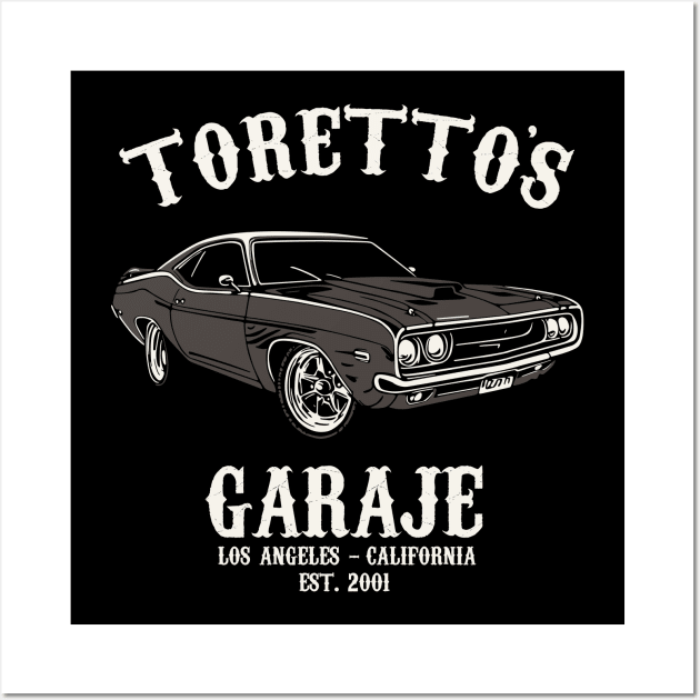 Toretto's Garaje Wall Art by Melonseta